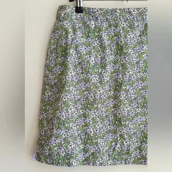 American Eagle Outfitters Stretch Floral Mini Skirt, Purple and Green, Size 4 - Picture 3 of 16